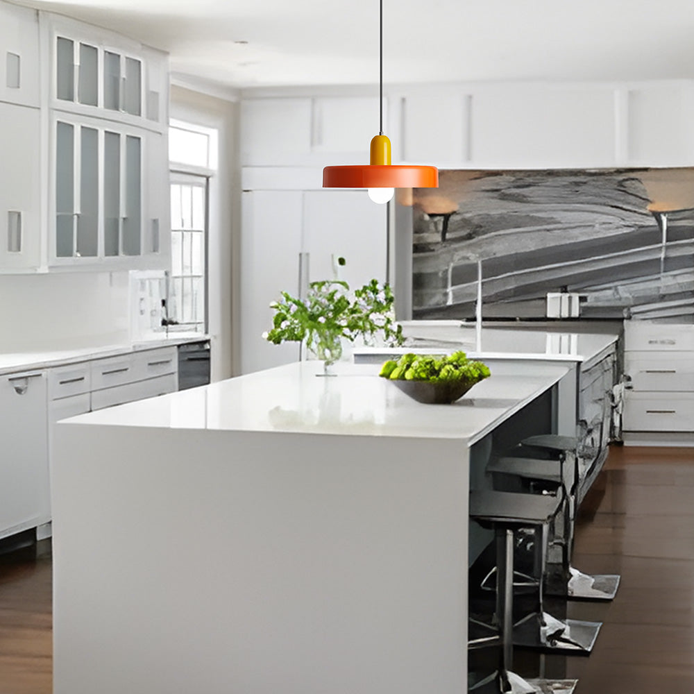 Pendant lamp - Modern design lamp in colorful iron for the dining table, kitchen, or living room.