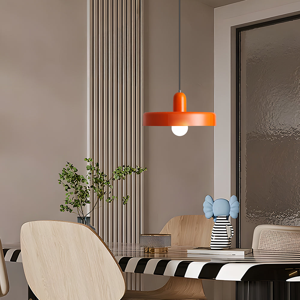 Pendant lamp - Modern design lamp in colorful iron for the dining table, kitchen, or living room.
