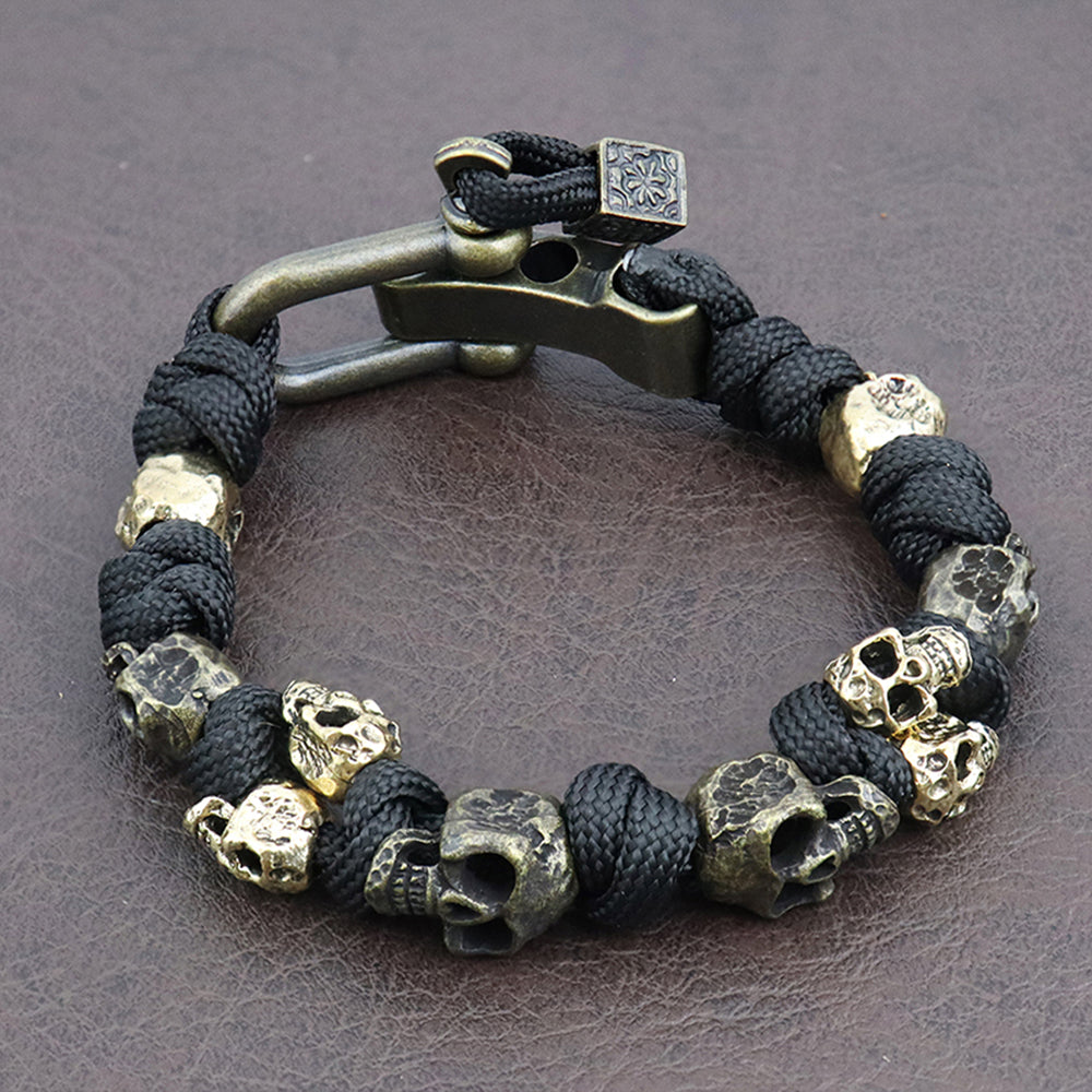 Dame Armbånd med Dødningehoved i Legering - Justerbart Design