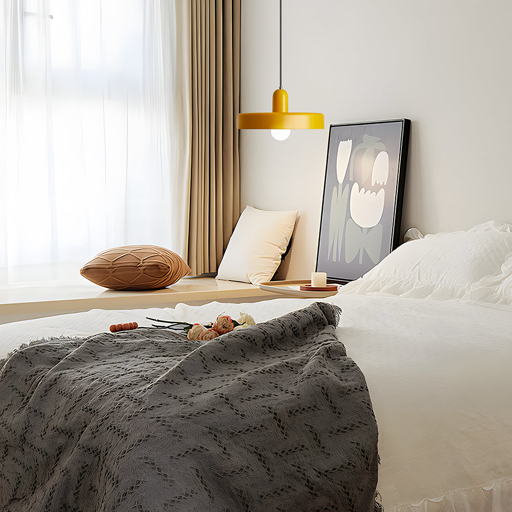 Pendant lamp - Modern design lamp in colorful iron for the dining table, kitchen, or living room.