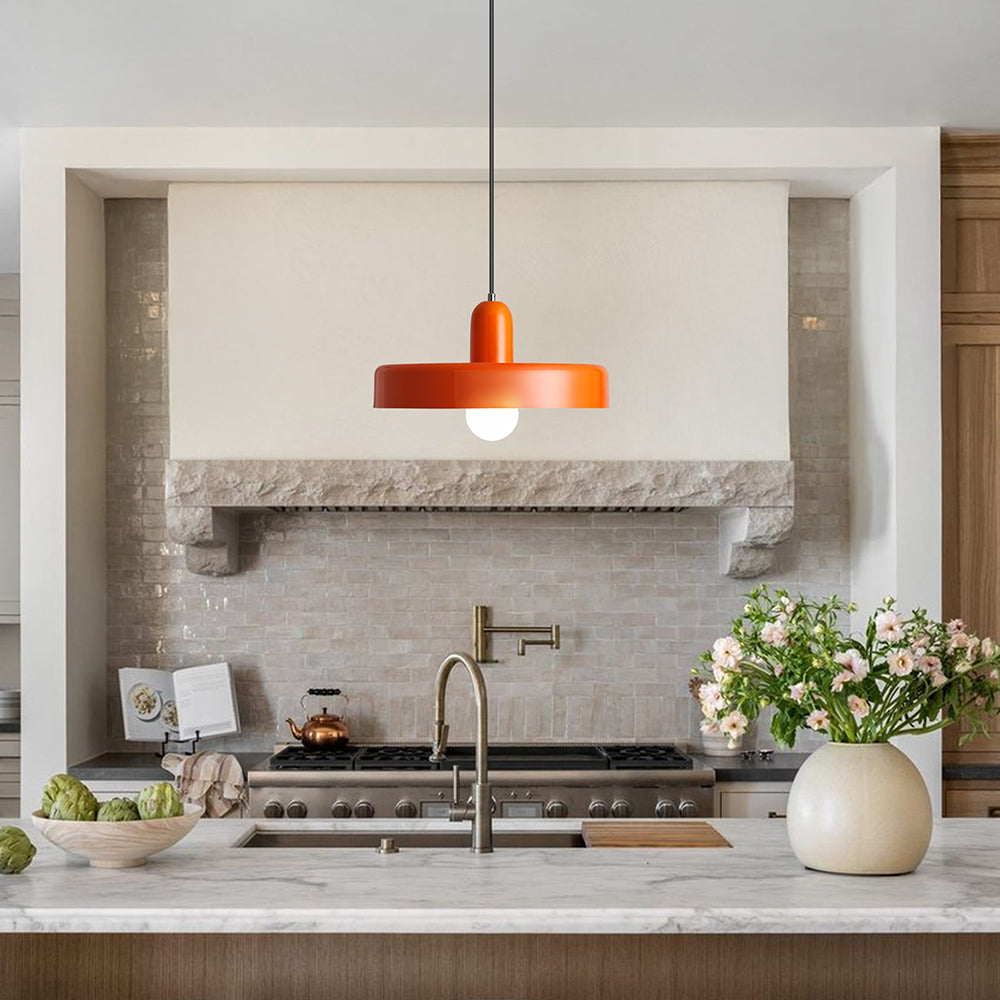 Pendant lamp - Modern design lamp in colorful iron for the dining table, kitchen, or living room.