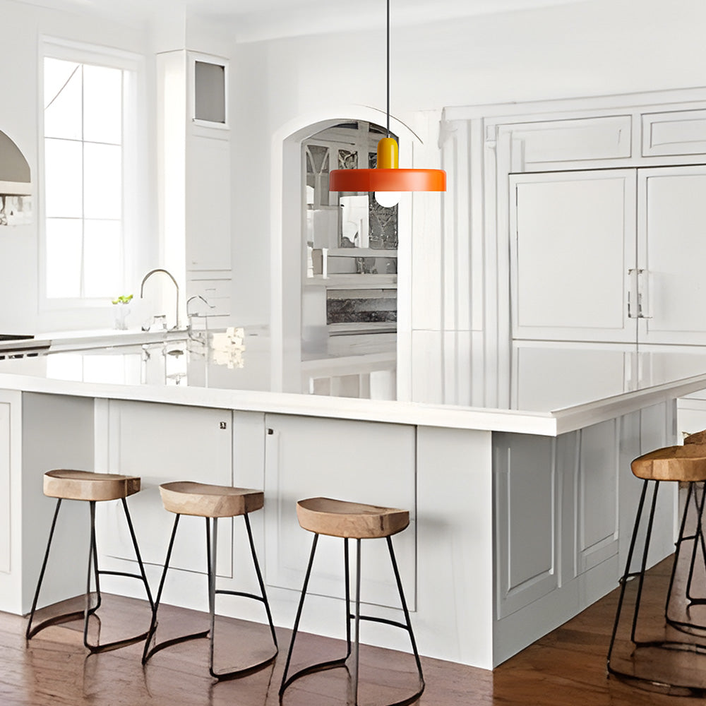 Pendant lamp - Modern design lamp in colorful iron for the dining table, kitchen, or living room.