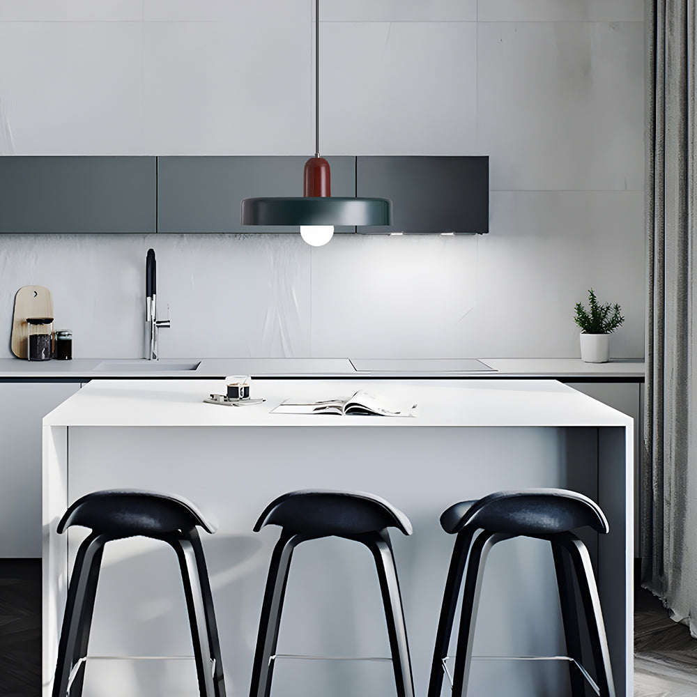 Pendant lamp - Modern design lamp in colorful iron for the dining table, kitchen, or living room.