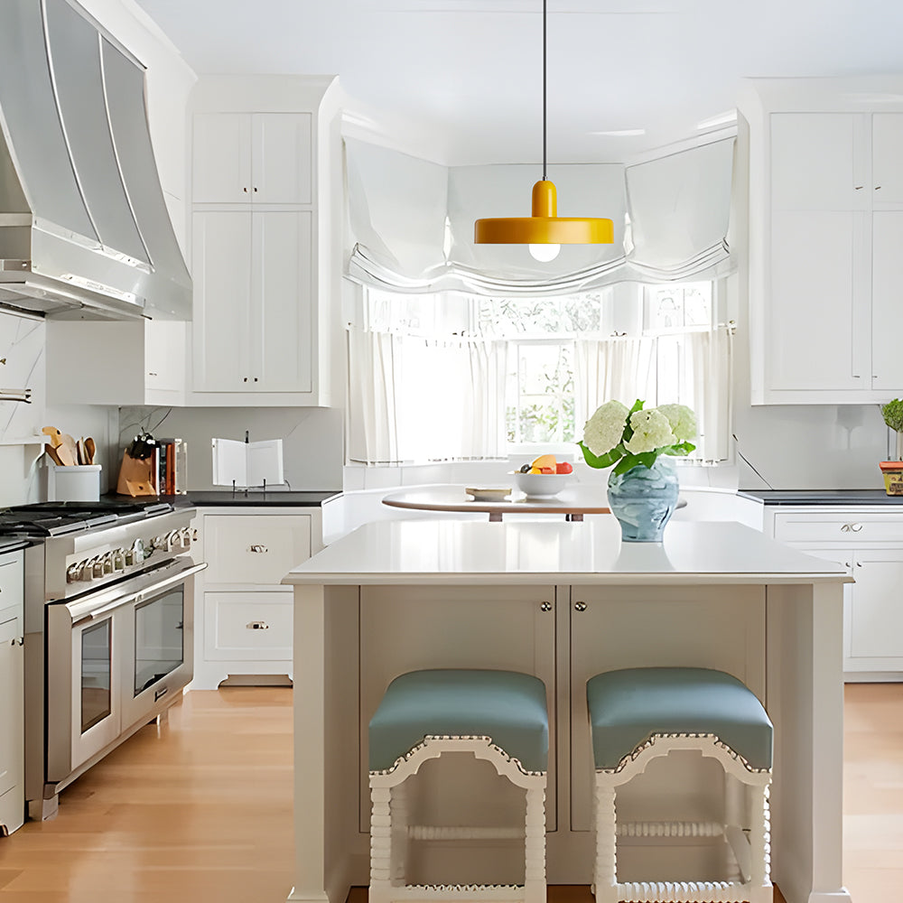 Pendant lamp - Modern design lamp in colorful iron for the dining table, kitchen, or living room.