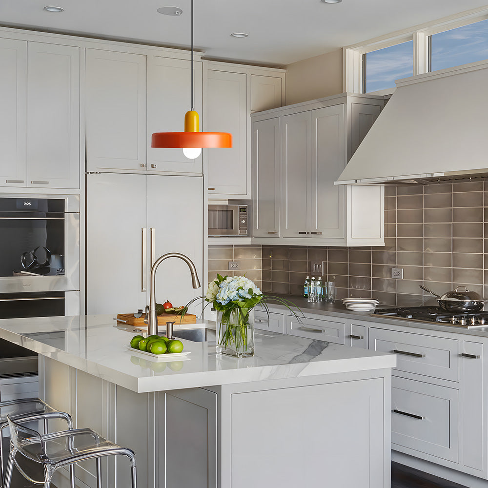 Pendant lamp - Modern design lamp in colorful iron for the dining table, kitchen, or living room.