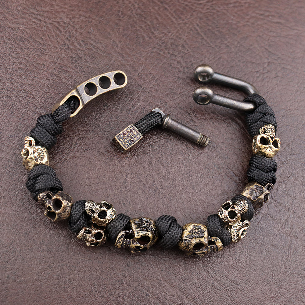 Dame Armbånd med Dødningehoved i Legering - Justerbart Design