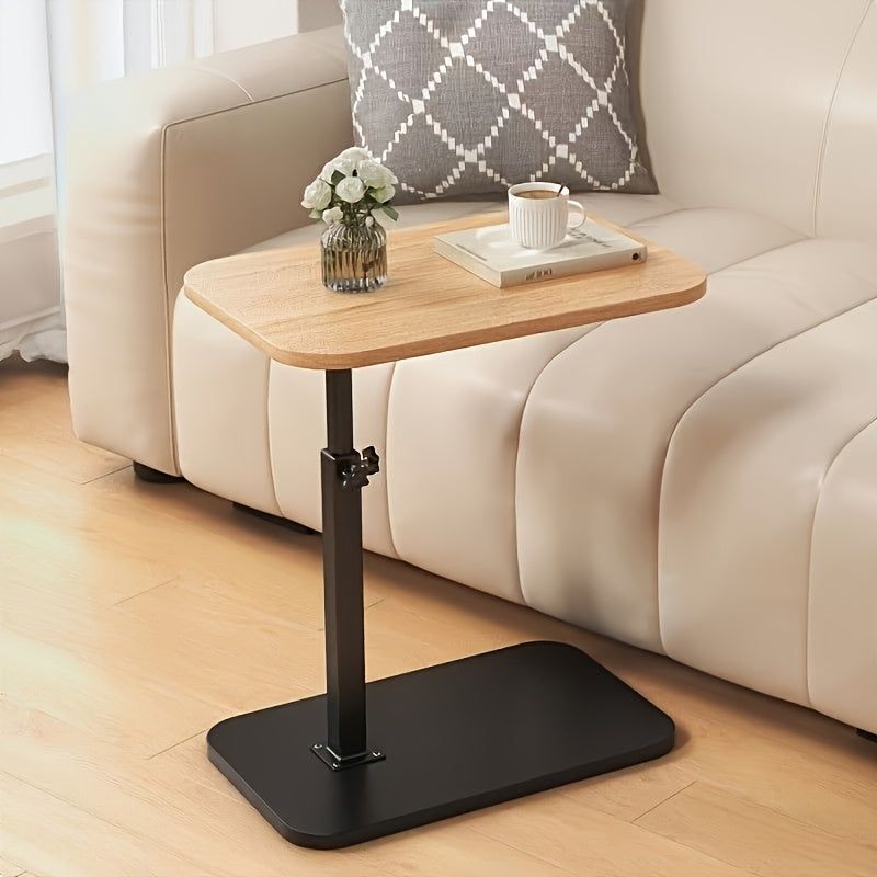 Adjustable side table – Wood and Metal, Modern Design for the Living Room or Bedroom