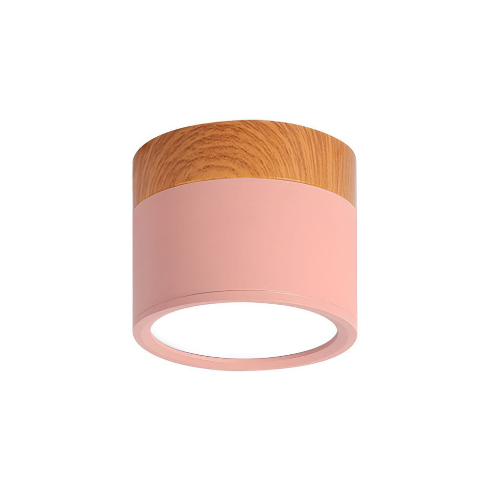 Ceiling Lamp – Aluminum with Wood Accent, Modern Design for the Entryway, Dining Room, or Living Room