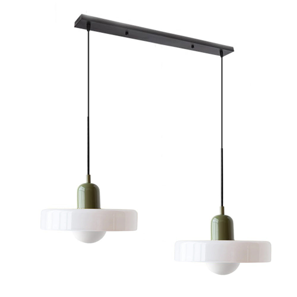 Double Pendant Lamp – Modern Glass Design Lamp with Two Light Sources for Dining Table or Living Room