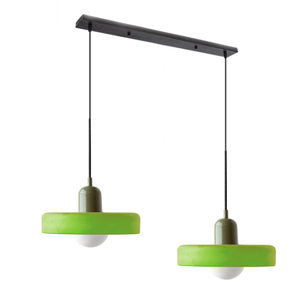 Double Pendant Lamp – Modern Glass Design Lamp with Two Light Sources for Dining Table or Living Room