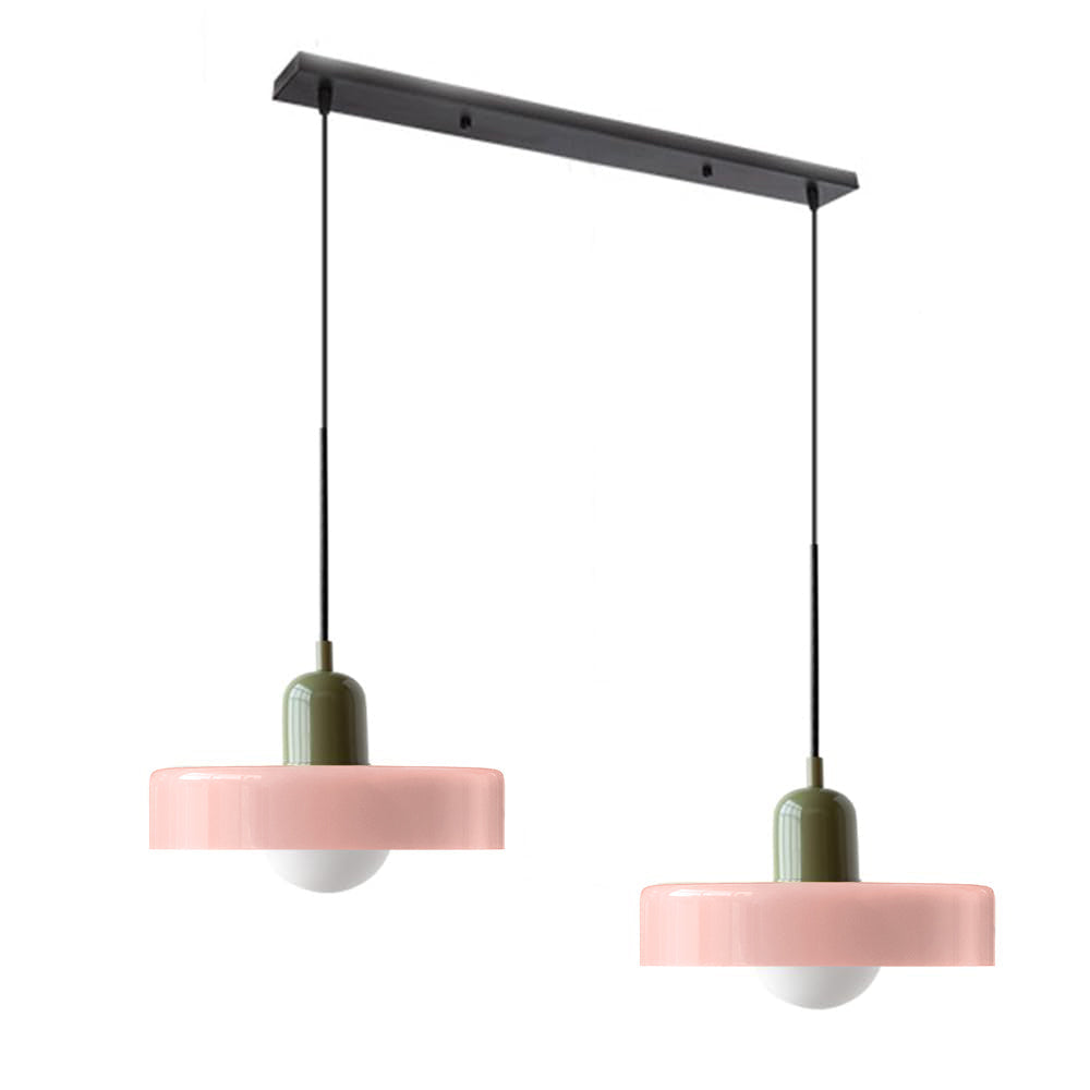 Double Pendant Lamp – Modern Glass Design Lamp with Two Light Sources for Dining Table or Living Room