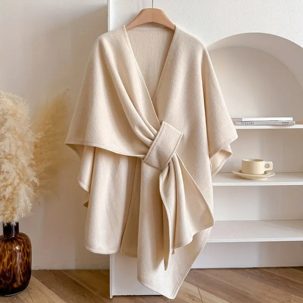Poncho – Blød Mikrofiber, Chic og Vindafvisende til Efterårs- og Vinteroutfits