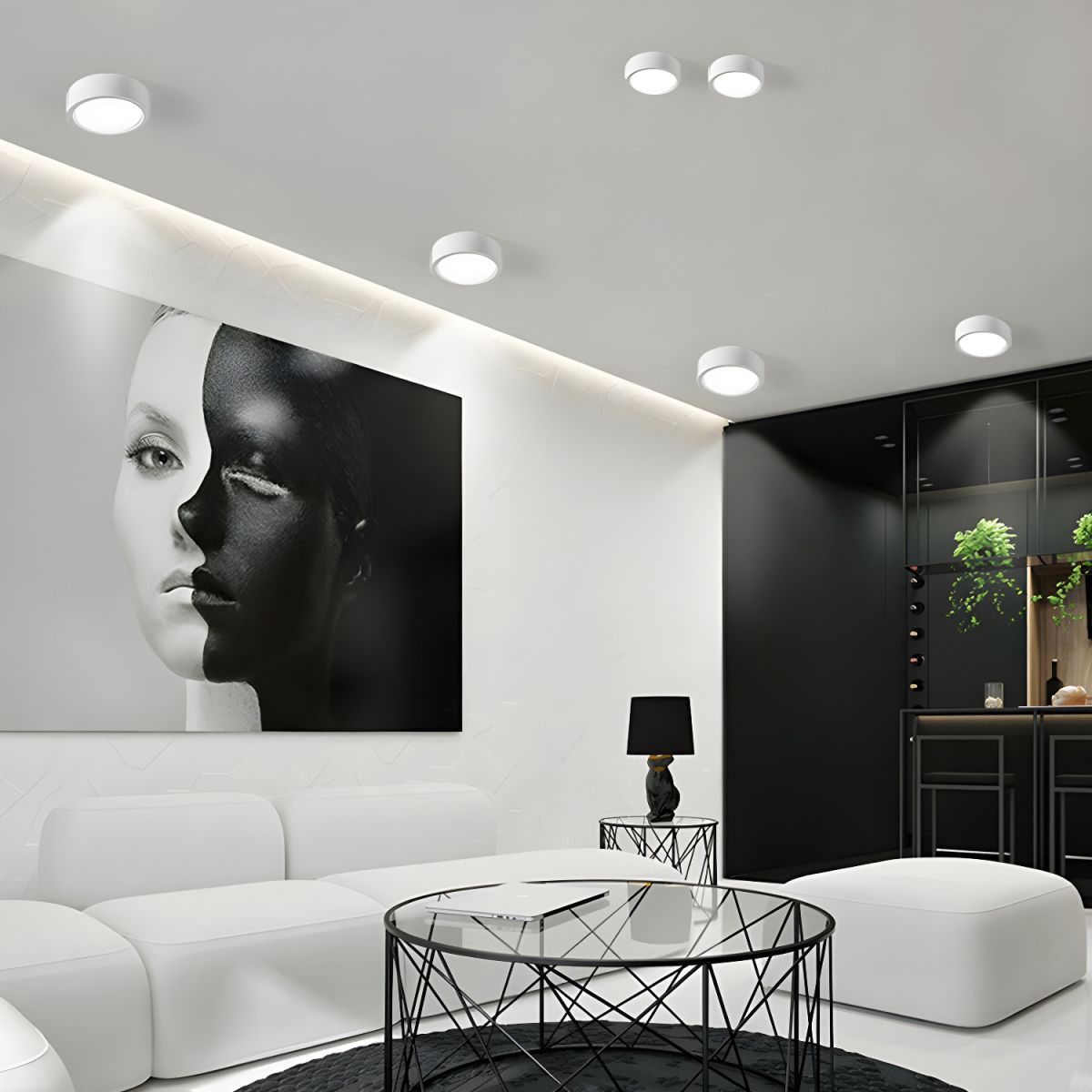 Loftlampe LED Minimalistisk Design – Flere Diametre og Farver