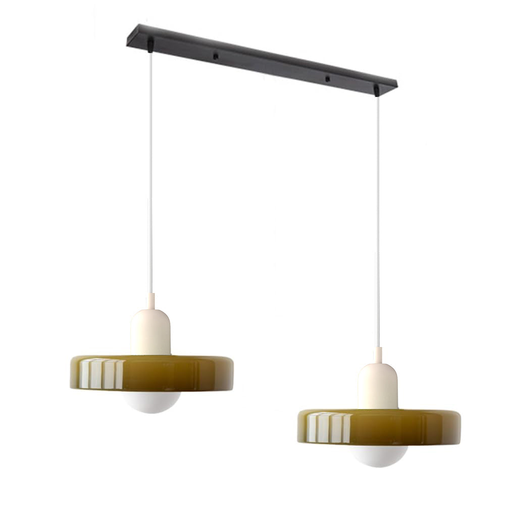 Double Pendant Lamp – Modern Glass Design Lamp with Two Light Sources for Dining Table or Living Room
