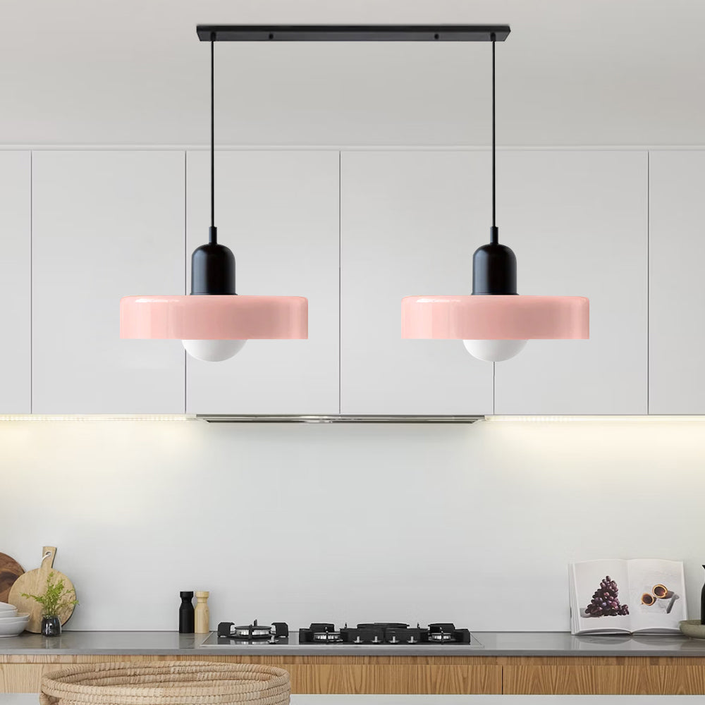 Double Pendant Lamp – Modern Glass Design Lamp with Two Light Sources for Dining Table or Living Room