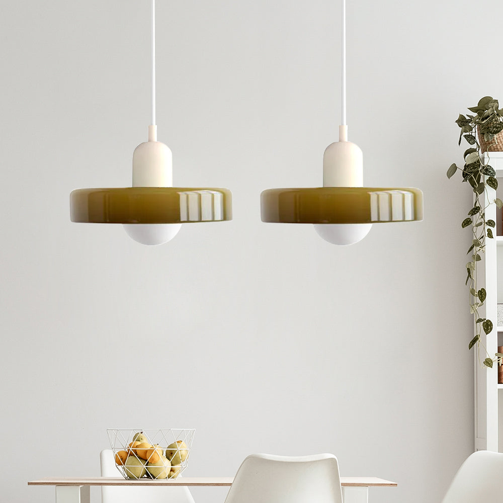 Double Pendant Lamp – Modern Glass Design Lamp with Two Light Sources for Dining Table or Living Room