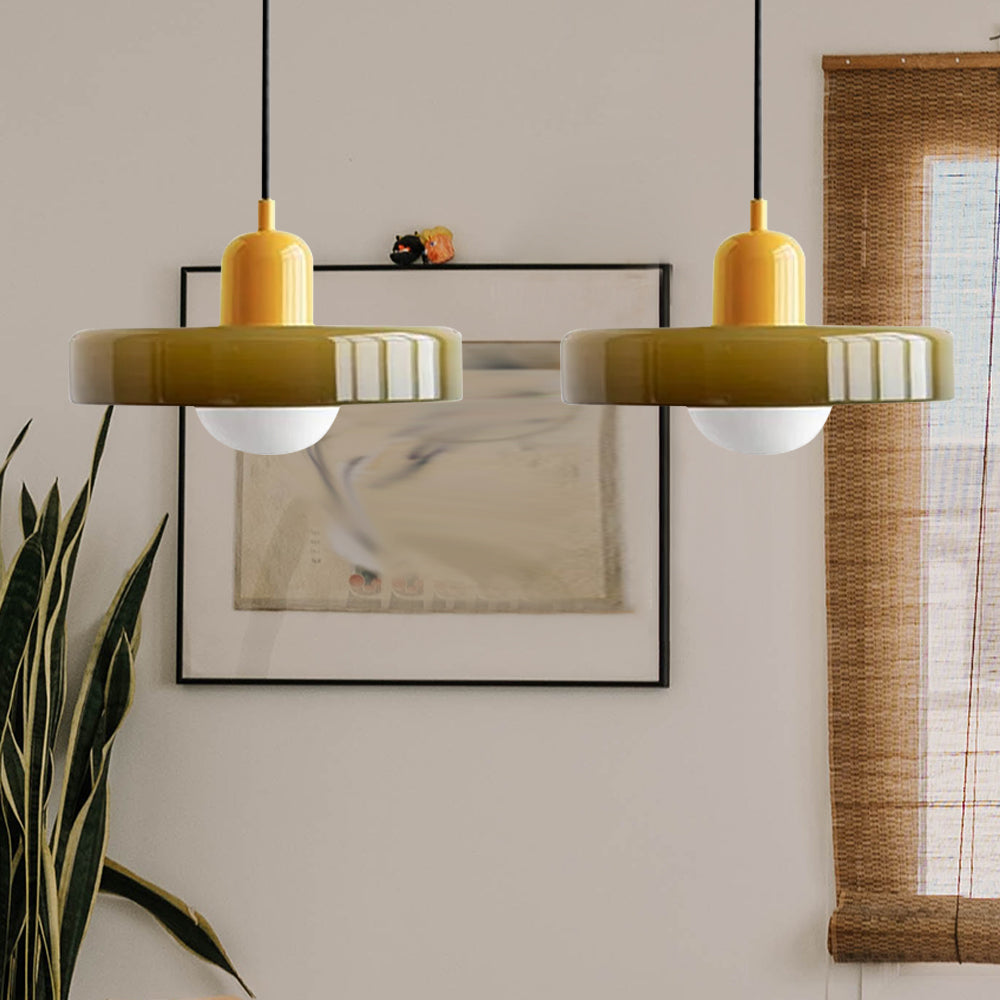 Double Pendant Lamp – Modern Glass Design Lamp with Two Light Sources for Dining Table or Living Room