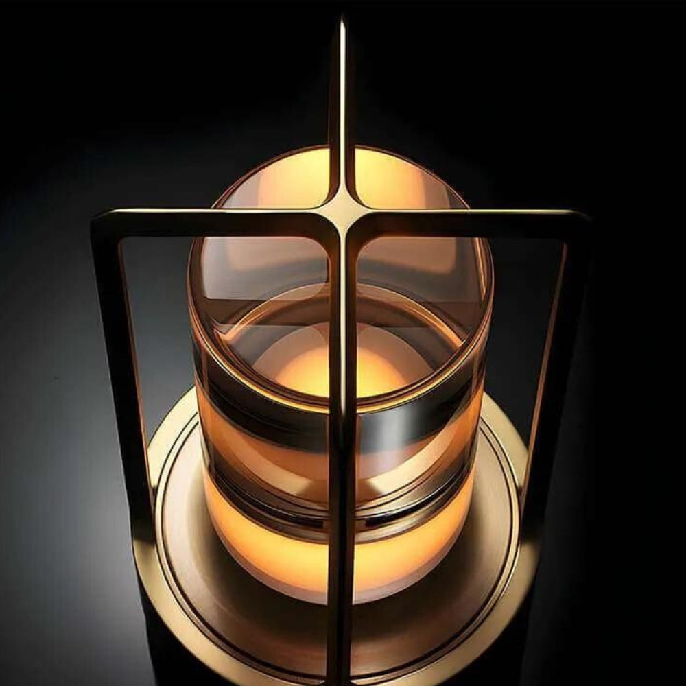 Trådløs bordlampe – sort metal, minimalistisk design til indendørs og udendørs dekoration