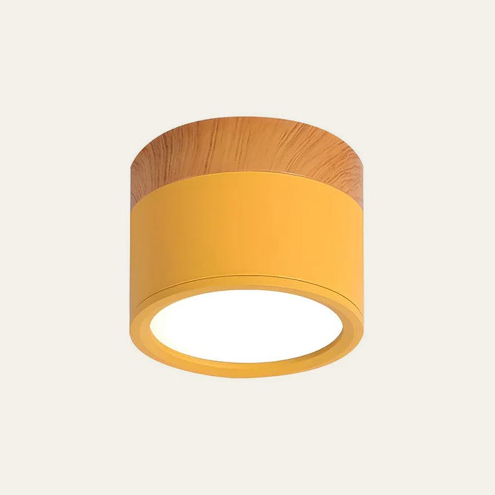 Ceiling Lamp – Aluminum with Wood Accent, Modern Design for the Entryway, Dining Room, or Living Room
