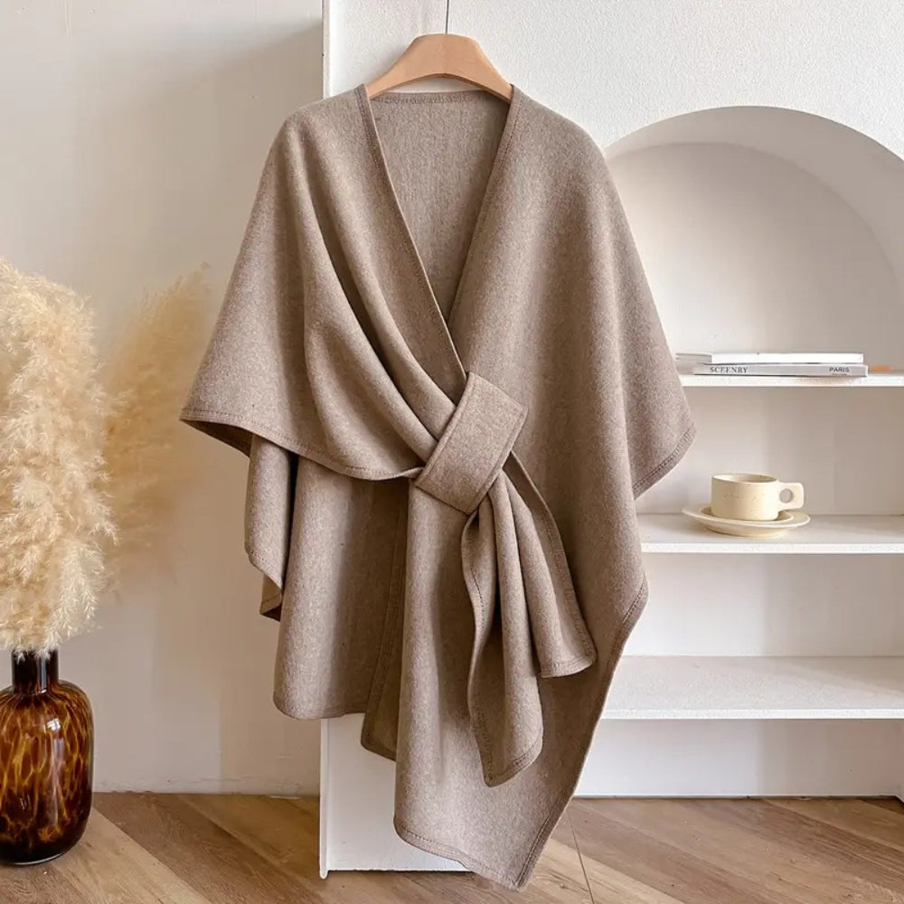 Poncho – Blød Mikrofiber, Chic og Vindafvisende til Efterårs- og Vinteroutfits