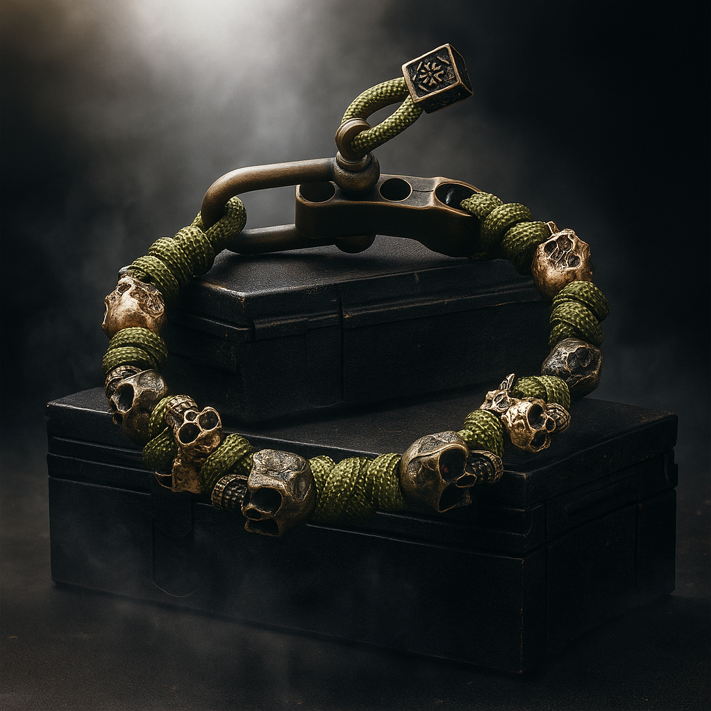 Dame Armbånd med Dødningehoved i Legering - Justerbart Design