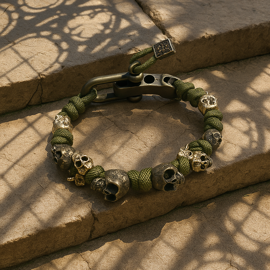 Dame Armbånd med Dødningehoved i Legering - Justerbart Design
