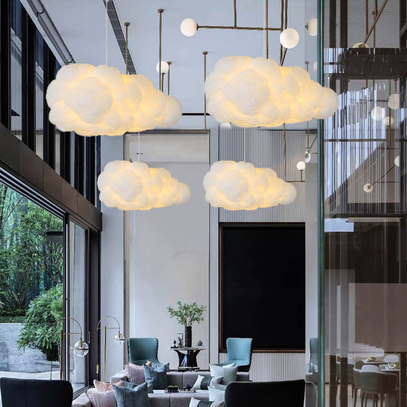 Cloud Pendant Lamp – White, Dreamy Design for Bedroom or Children's Room