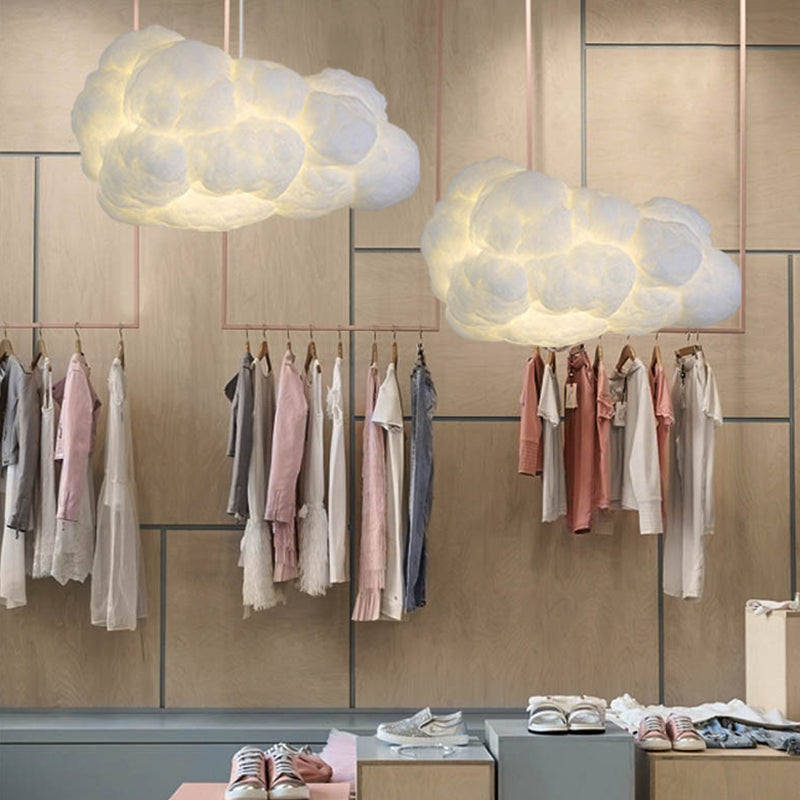 Cloud Pendant Lamp – White, Dreamy Design for Bedroom or Children's Room