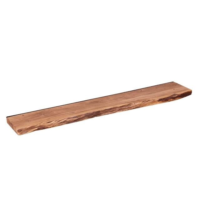 Wall Shelf – Acacia Wood with Black Steel Frame, Industrial Design for the Living Room or Bedroom