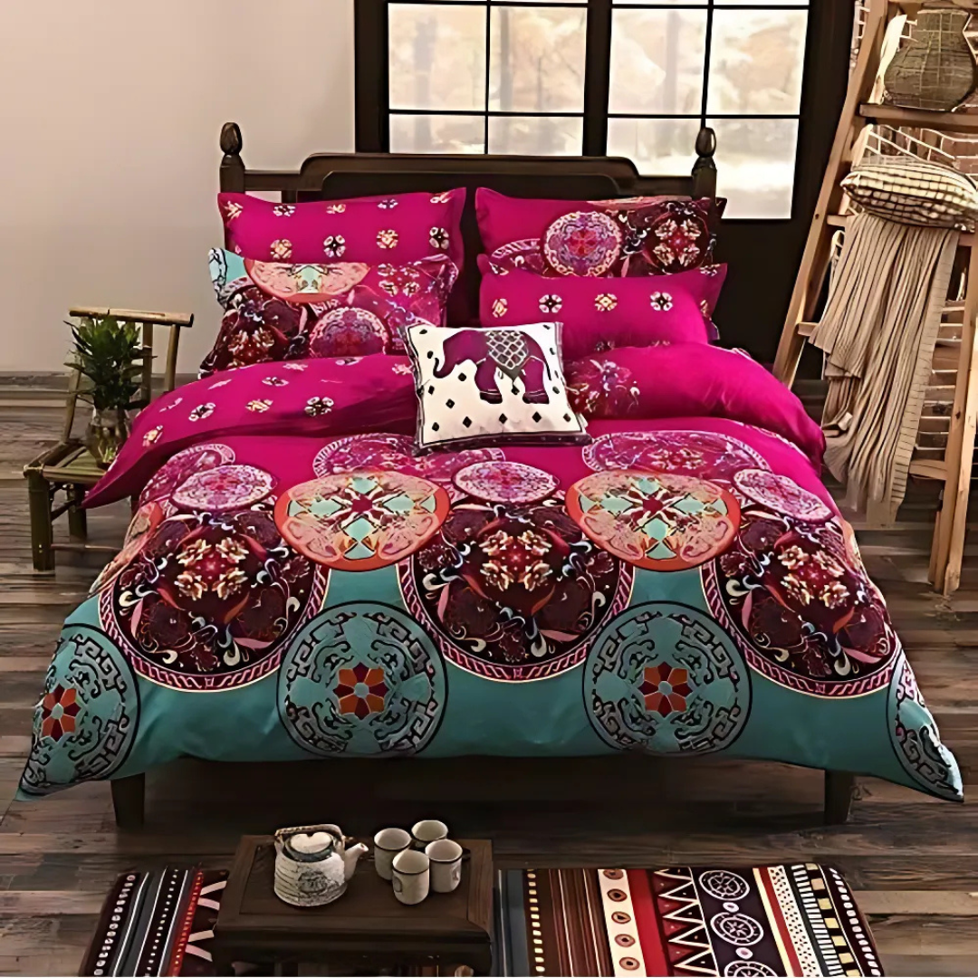 Duvet Cover Set – Polyester, Abstract Pattern in Various Colors for Bedroom Decoration