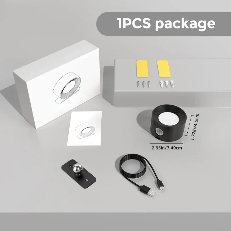 Wireless Wall Lamp – Dimmable and Rechargeable, Minimalist Design for Living Room or Bedroom