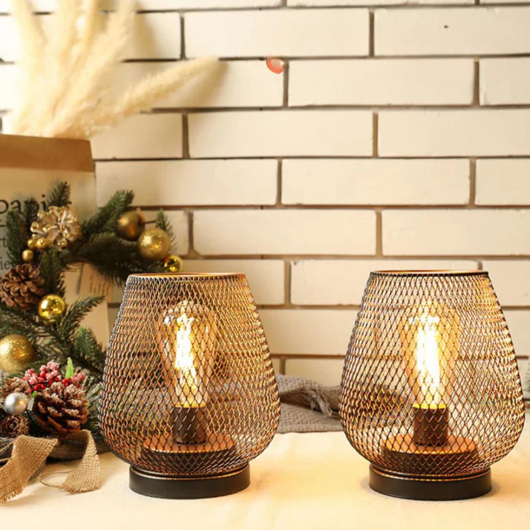 Bordlampe LED Trådløs Bærbar i Metal – Udendørs Belysning