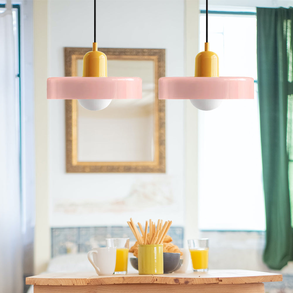 Double Pendant Lamp – Modern Glass Design Lamp with Two Light Sources for Dining Table or Living Room