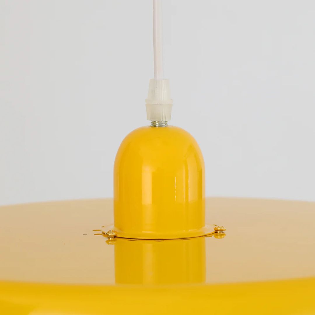 Layered pendant lamp – Modern metal lamp in green, orange or white for dining table or living room.