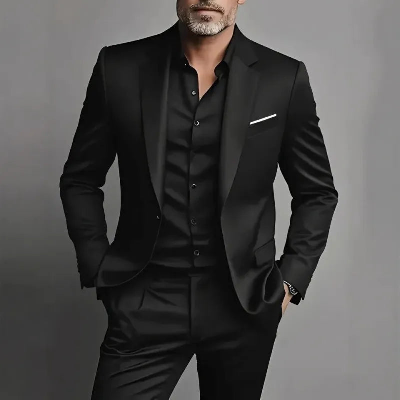 Herre Slim Fit Jakkesæt – Business-Casual Blazer og Bukser