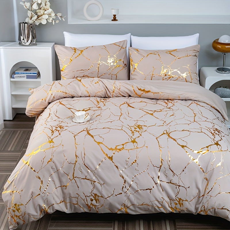 Marble Duvet Cover – Soft and Breathable, Elegant Design for Bedroom Decor