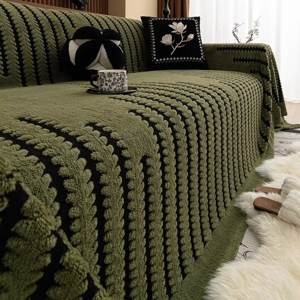 Plyssofaovertræk – Mikrofiber, Vintage Tuftet Design til Sofa eller Loveseat i Flere Farver