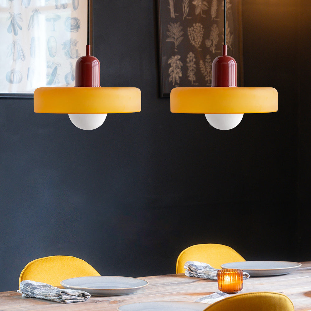 Double Pendant Lamp – Modern Glass Design Lamp with Two Light Sources for Dining Table or Living Room