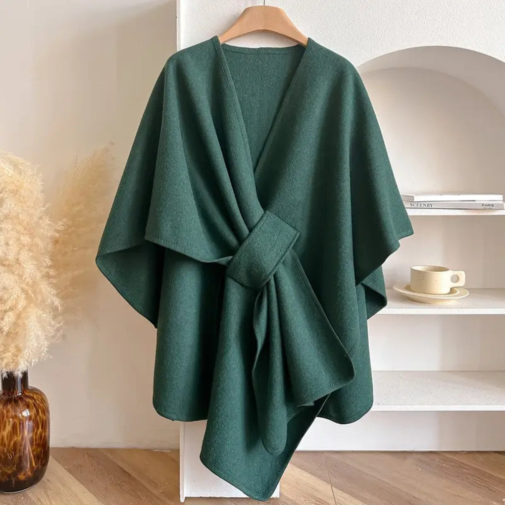 Poncho – Blød Mikrofiber, Chic og Vindafvisende til Efterårs- og Vinteroutfits