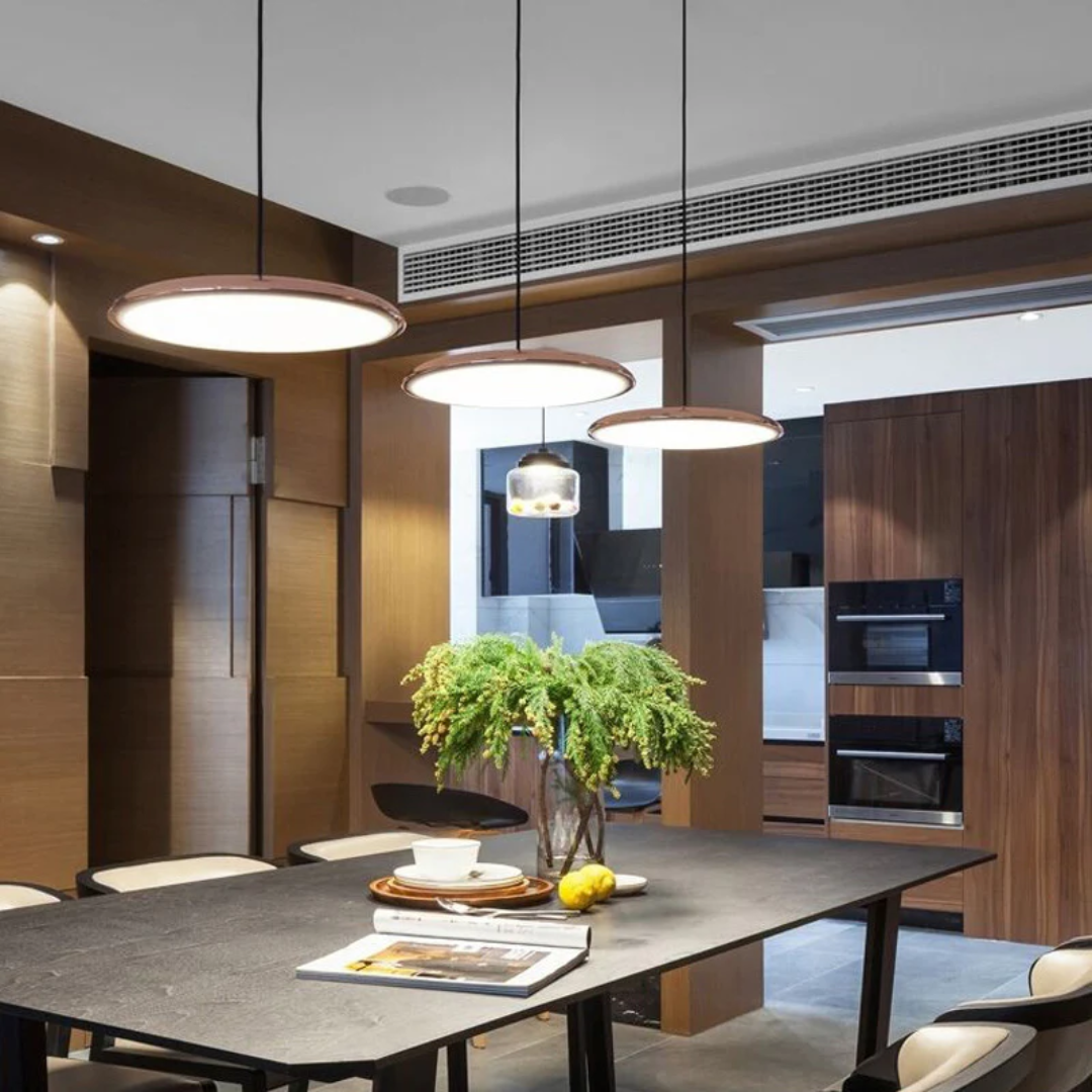 Scandinavian Pendant Lamp – Metal and Acrylic, Minimalist Design for Dining Room or Kitchen