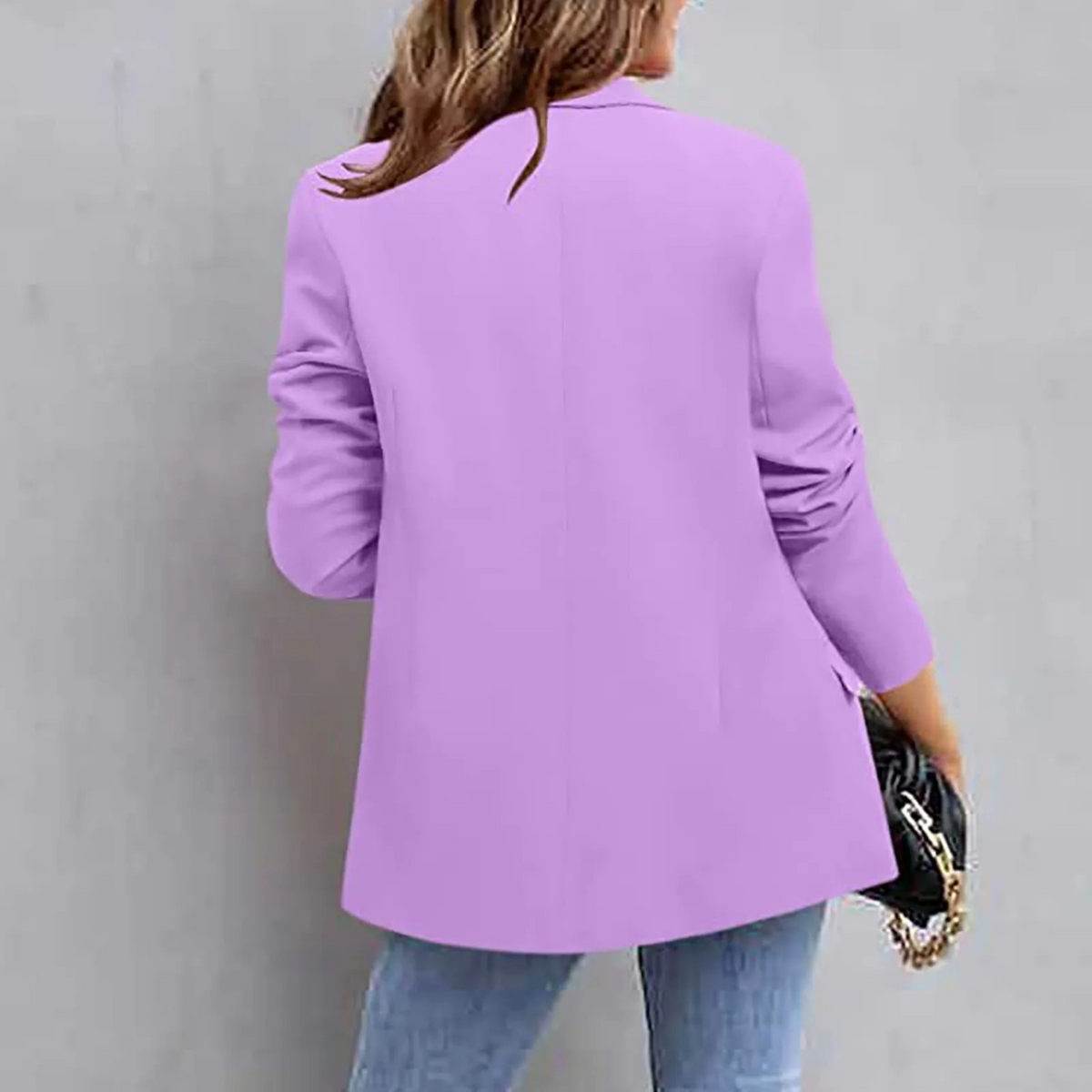 Dame Blazer med Hakrevers – Slim Fit til Kontor