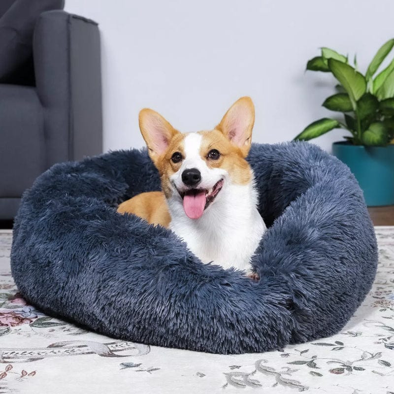 Dog Bed – Soft Faux Fur in Neutral Shades for a Soothing Sleeping Place for Small Dogs or Cats