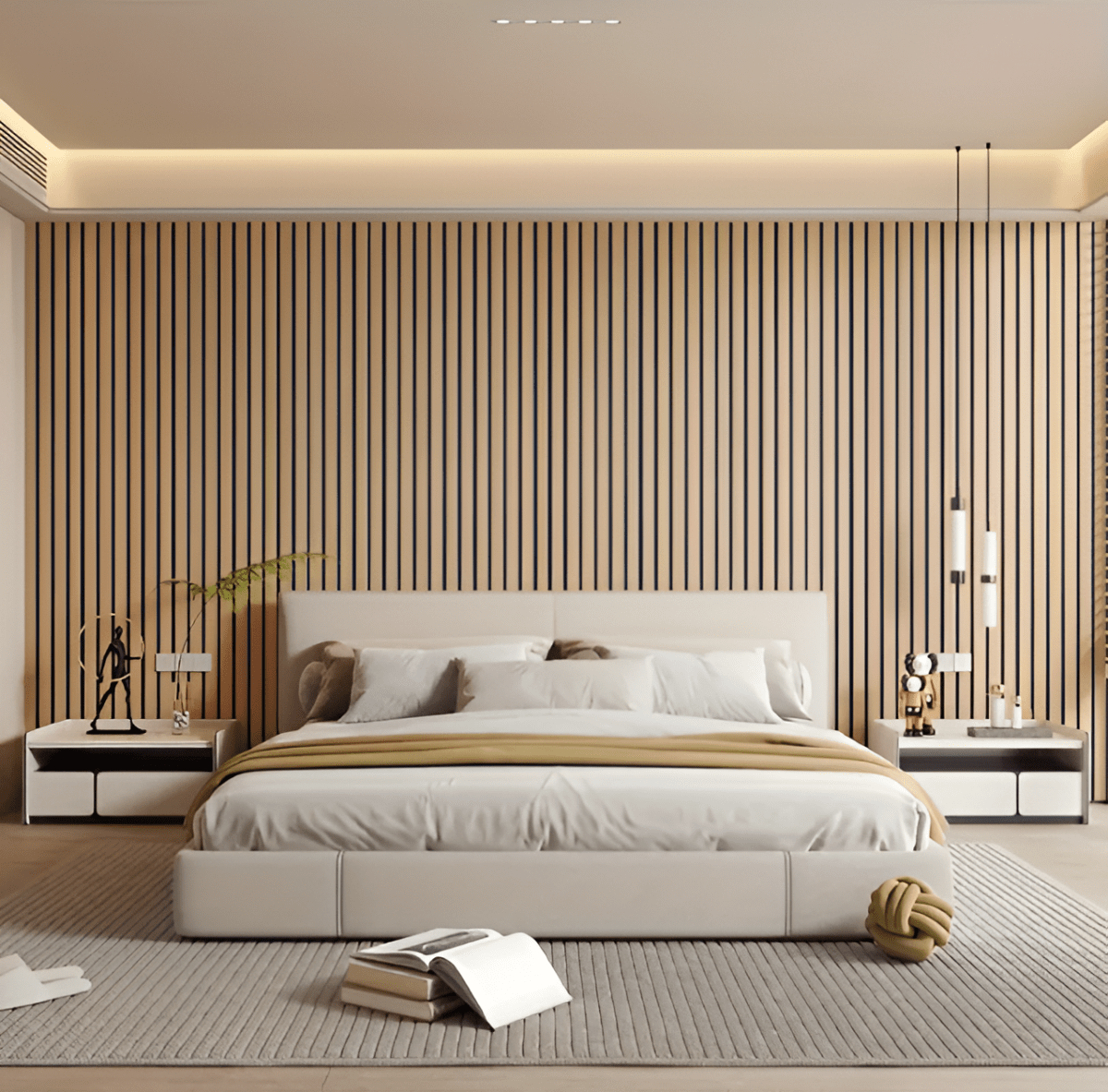 3D Wall Panel – Wood Look, Self-Adhesive Design for Bedroom or Living Room Decoration
