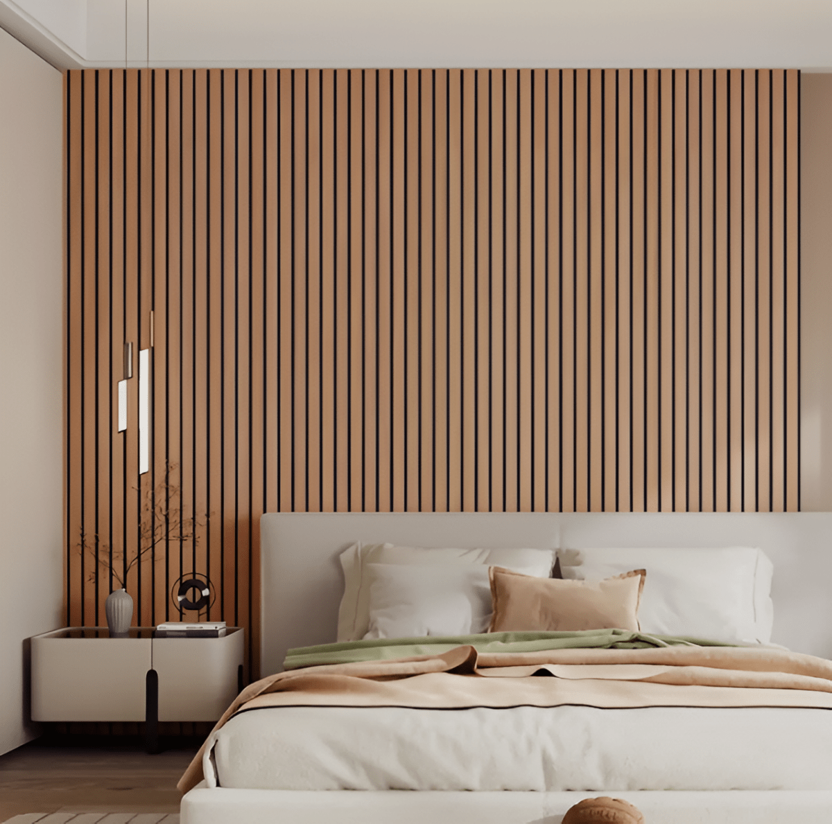 3D Wall Panel – Wood Look, Self-Adhesive Design for Bedroom or Living Room Decoration