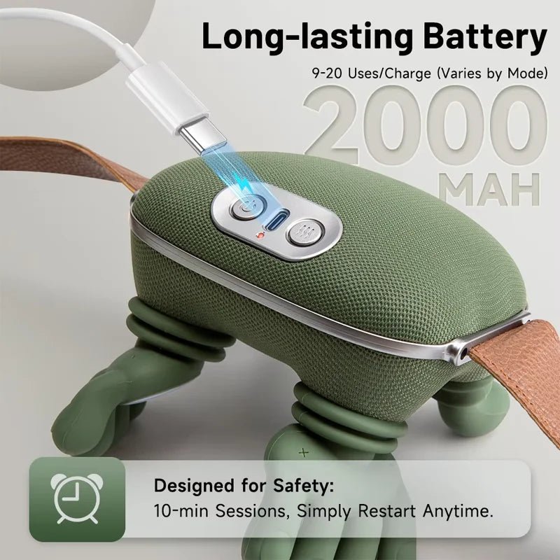 4D Shiatsu Nakke Massager – Med Varmefunktion, Kompakt Design til Hjemme- eller Kontorbrug