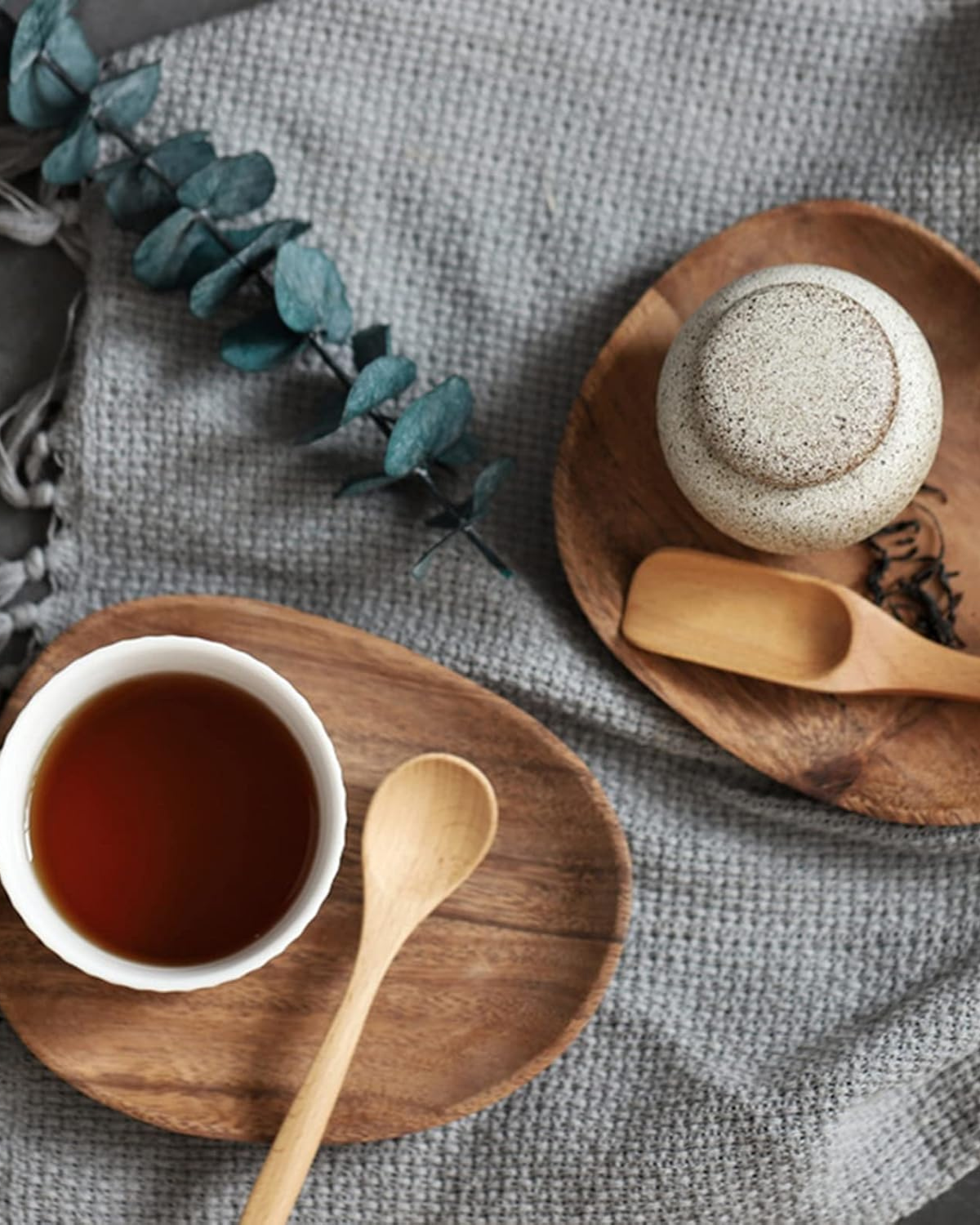 Tree Serving Board Set – Natural Acacia, Rustic Style for Kitchen or Dining Table