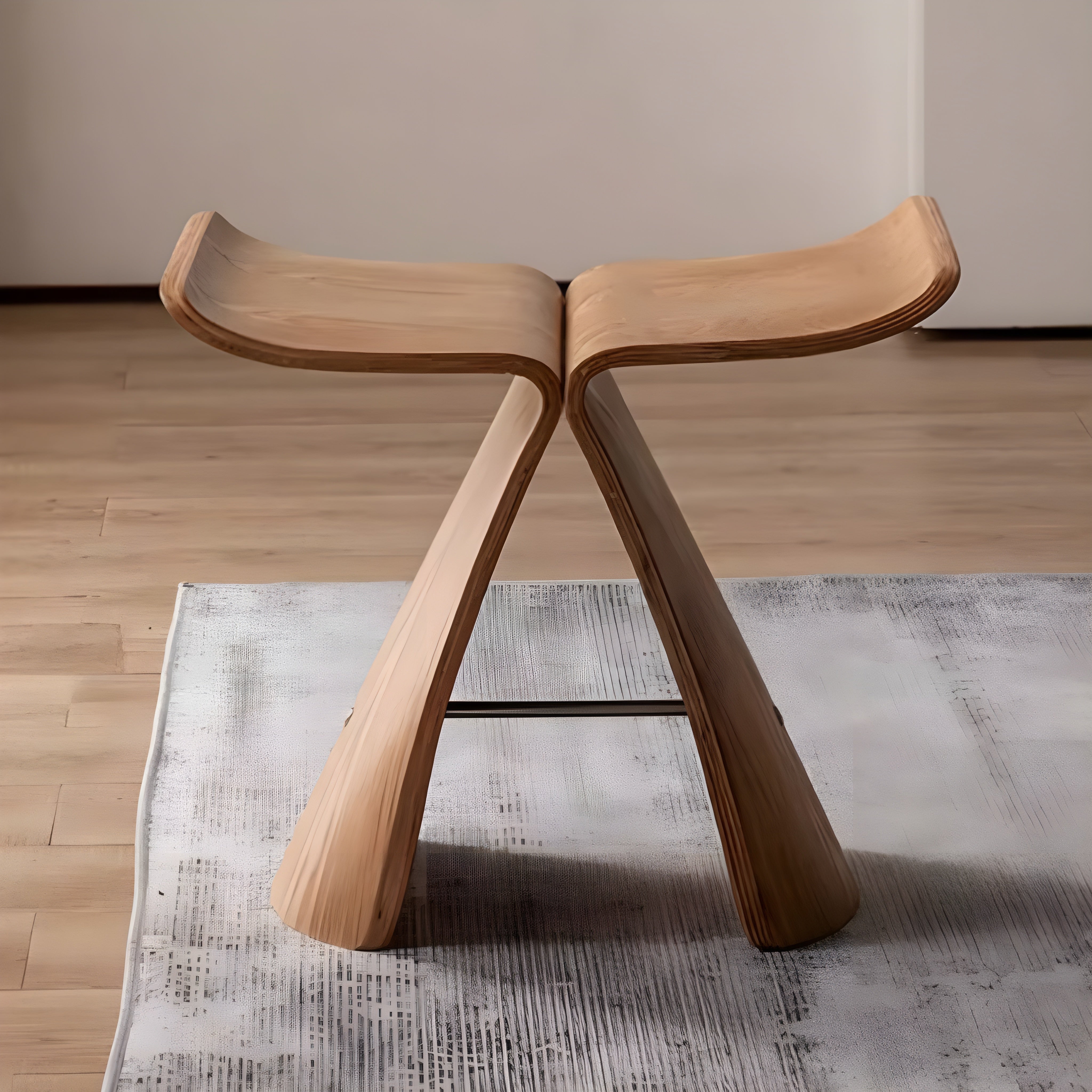 Wooden Bench – Natural Solid Wood, Minimalist Design for Dining Room or Entryway