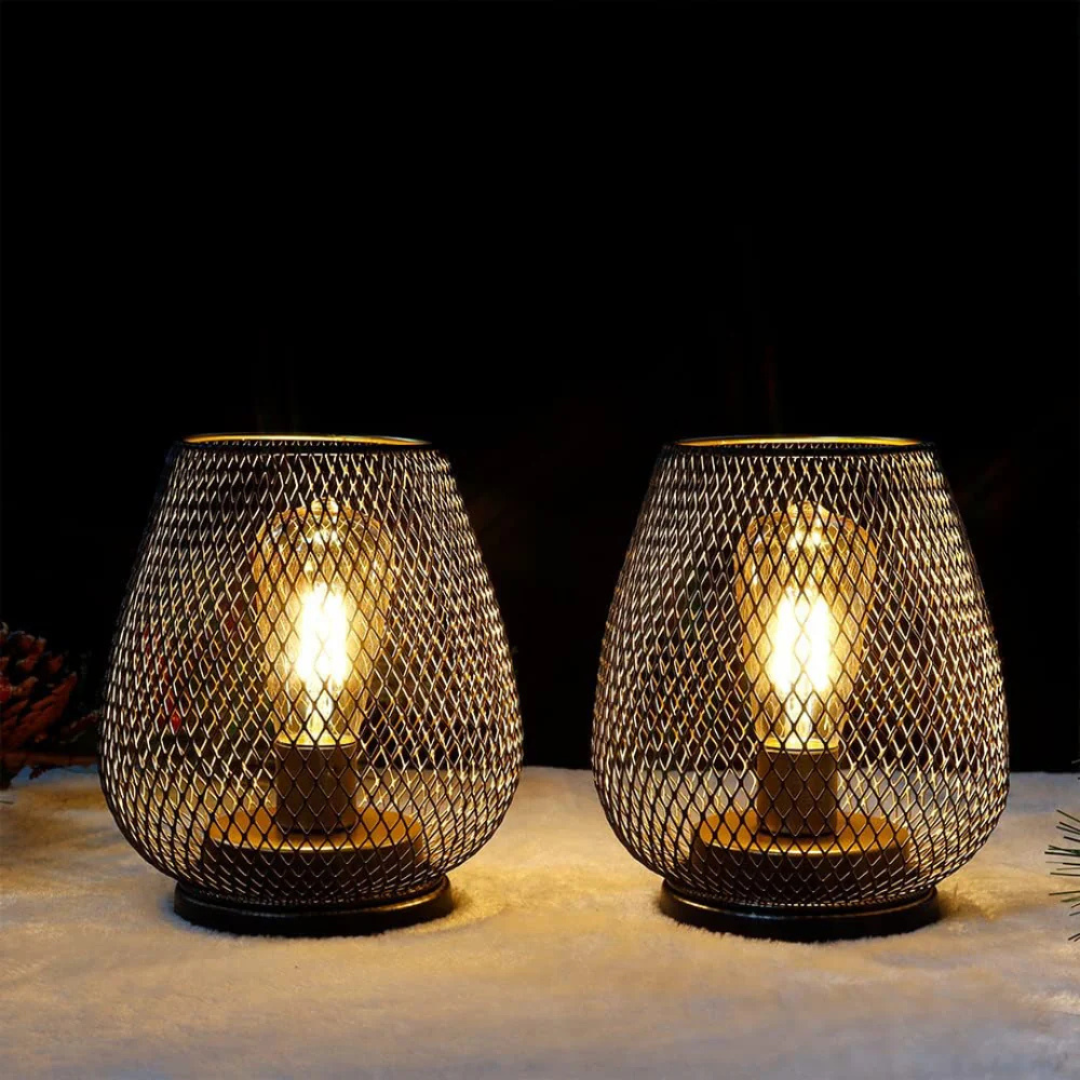 Bordlampe LED Trådløs Bærbar i Metal – Udendørs Belysning