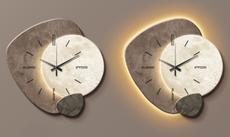 Wooden Wall Clock – Natural Bamboo, Scandinavian Design for Living Room or Bedroom