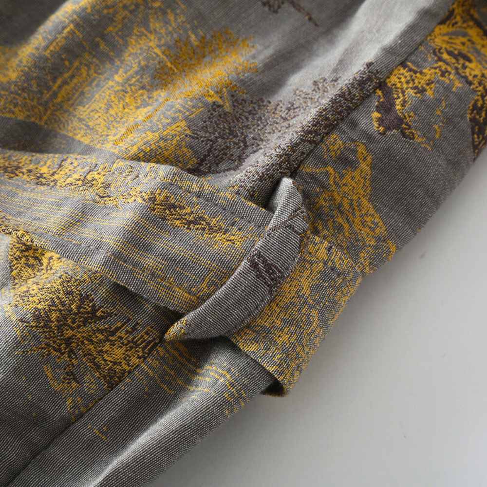 Kimono Bathrobe – 100% Cotton, Retro Design for Home Use or Spa Experience